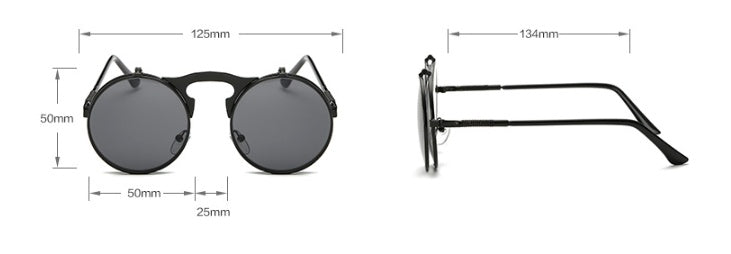 Flip-Up UV Protection Metal Frame Sunglasses For Men