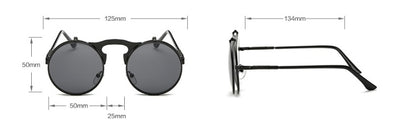 Flip-Up UV Protection Metal Frame Sunglasses For Men