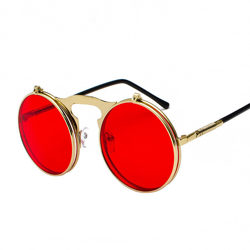 Flip-Up UV Protection Metal Frame Sunglasses For Men