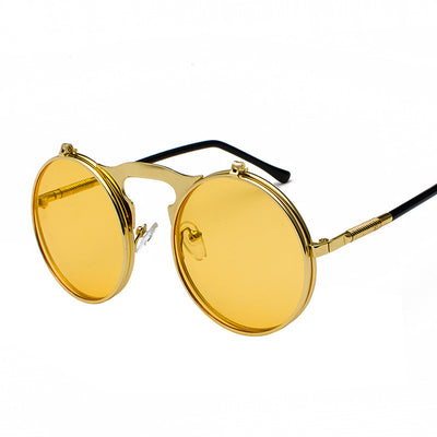 Flip-Up UV Protection Metal Frame Sunglasses For Men