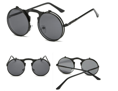 Flip-Up UV Protection Metal Frame Sunglasses For Men