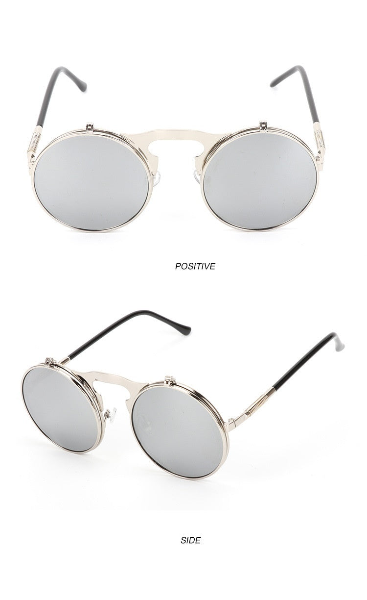 Flip-Up UV Protection Metal Frame Sunglasses For Men