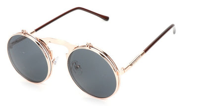 Flip-Up UV Protection Metal Frame Sunglasses For Men